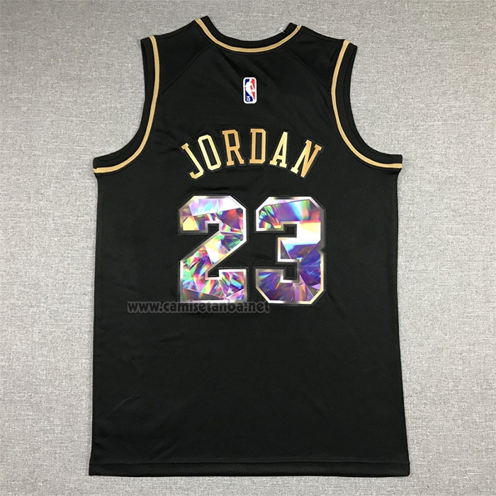 Camiseta Golden Edition Chicago Bulls Michael Jordan #23 2021-22 Negro